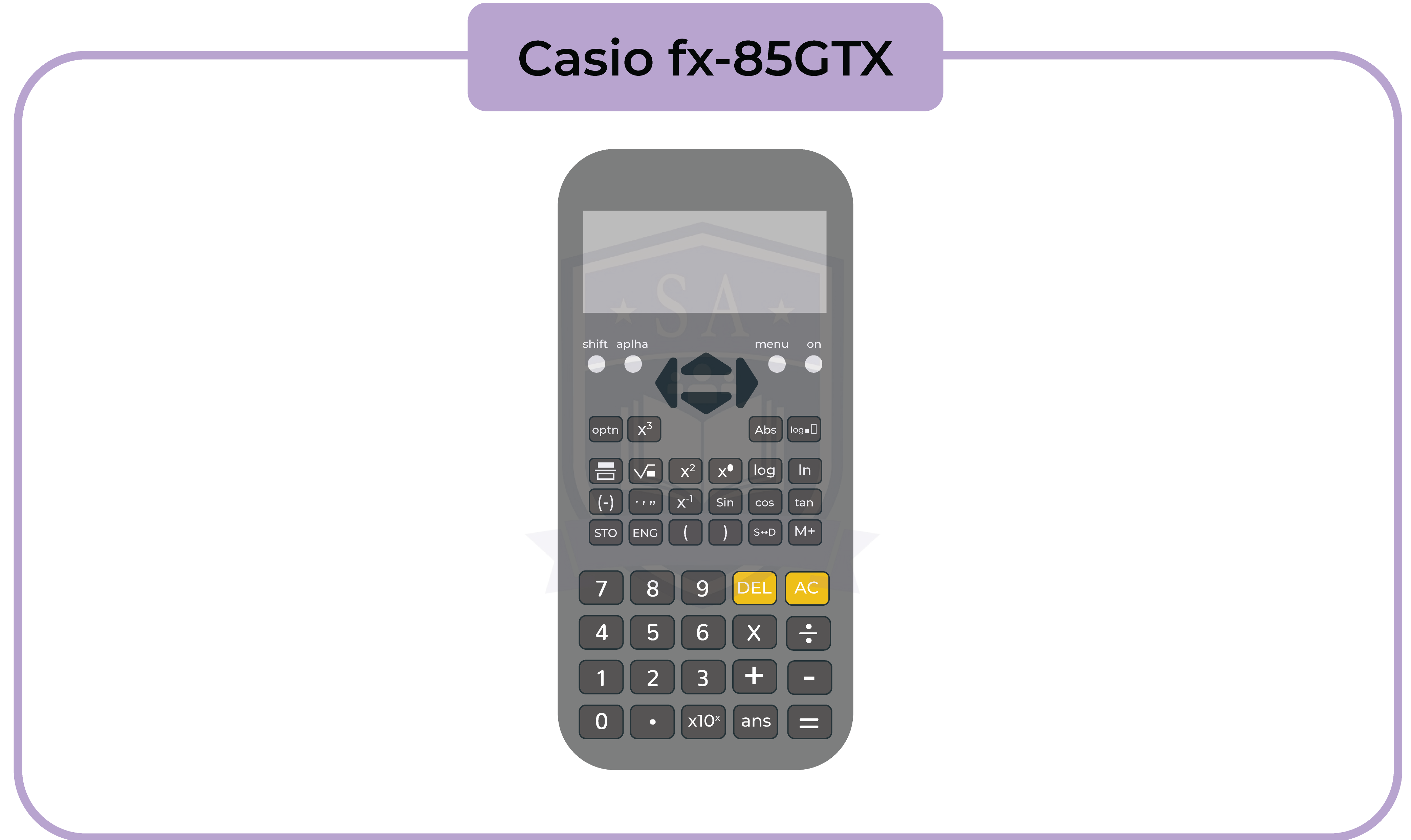 edexcel_igcse_mathematics a_topic 11_electronic calculator_001_Casio fx-85GTX