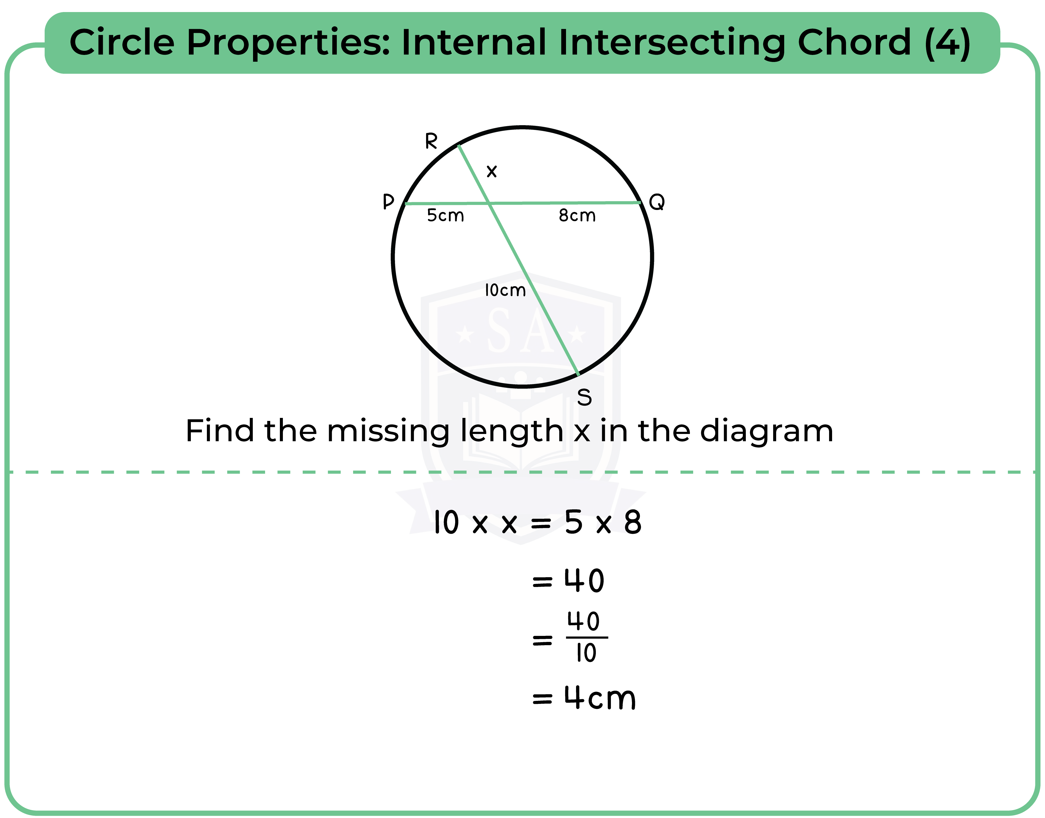 edexcel_igcse_mathematics a_topic 30_circle properties_006_Circle Properties: Internal Intersecting Chord (4)